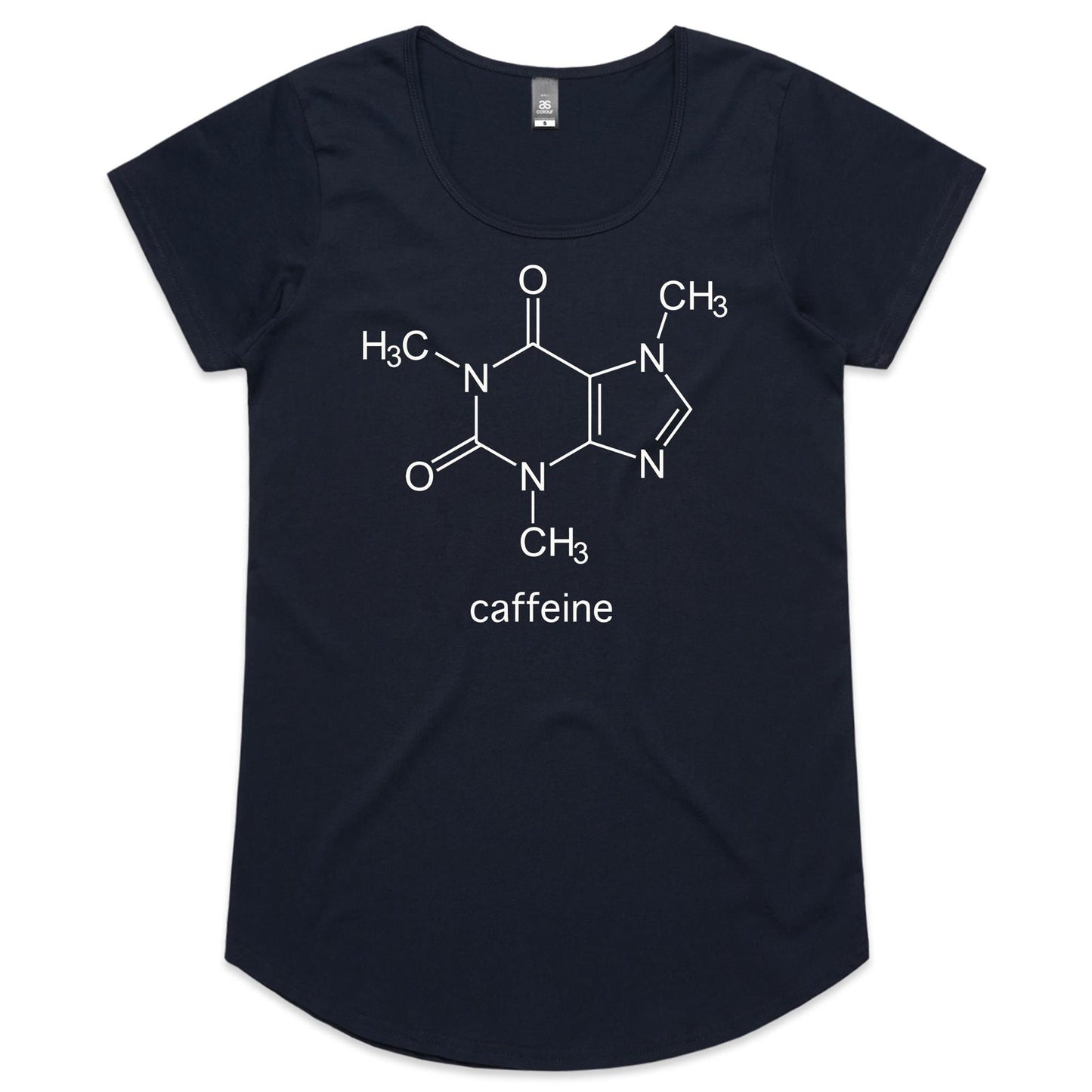 Caffeine Molecule - Womens Scoop Neck T-Shirt