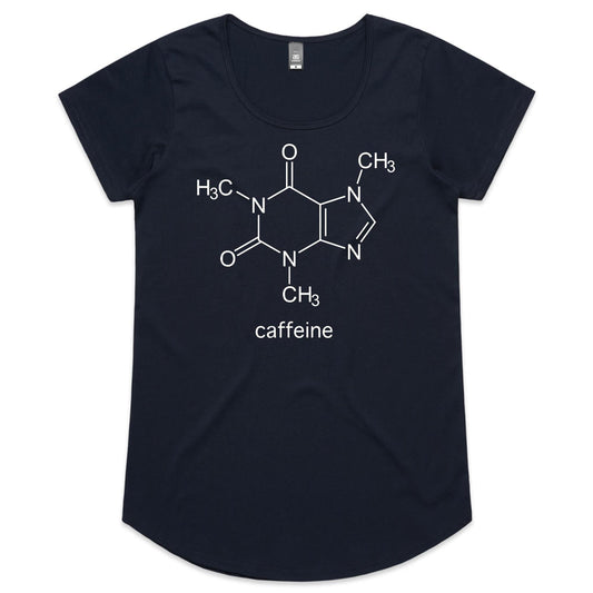 Caffeine Molecule - Womens Scoop Neck T-Shirt