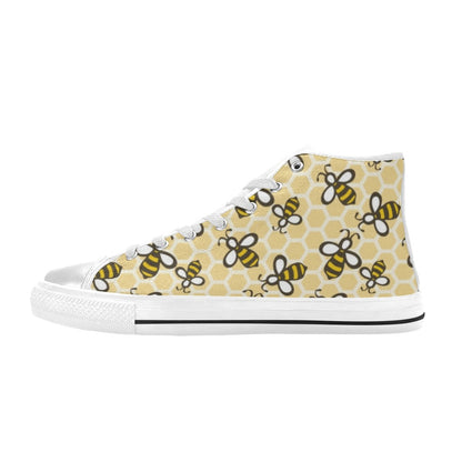 Bees - Women's High Top Canvas Shoes