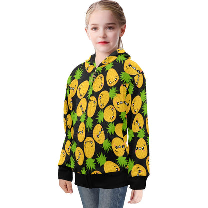 Cool Pineapples - Senior Girls Zip Up Hoodie