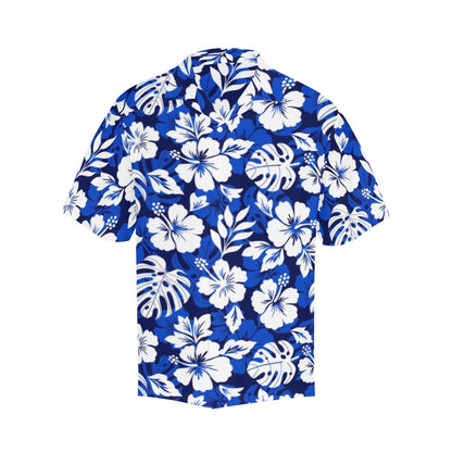 Blue Hawaiian Floral - Hawaiian Shirt