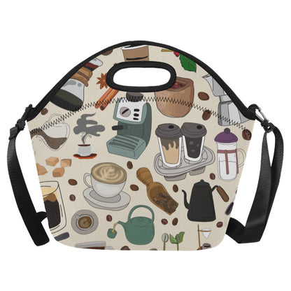 All The Coffee - Neoprene Lunch Bag/Large Neoprene Lunch Bag/Large Printed Offshore