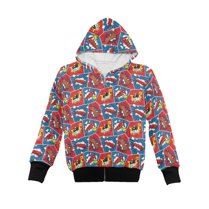 Comic Book Pop - Senior Boys Zip Up Hoodie