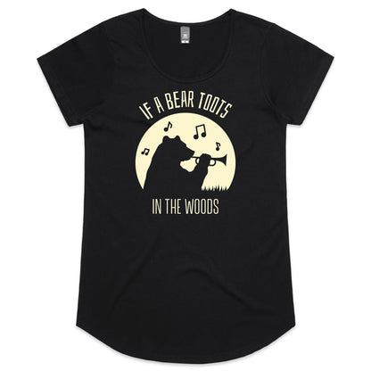 If A Bear Toots In The Woods, Trumpet Player - Womens Scoop Neck T-Shirt