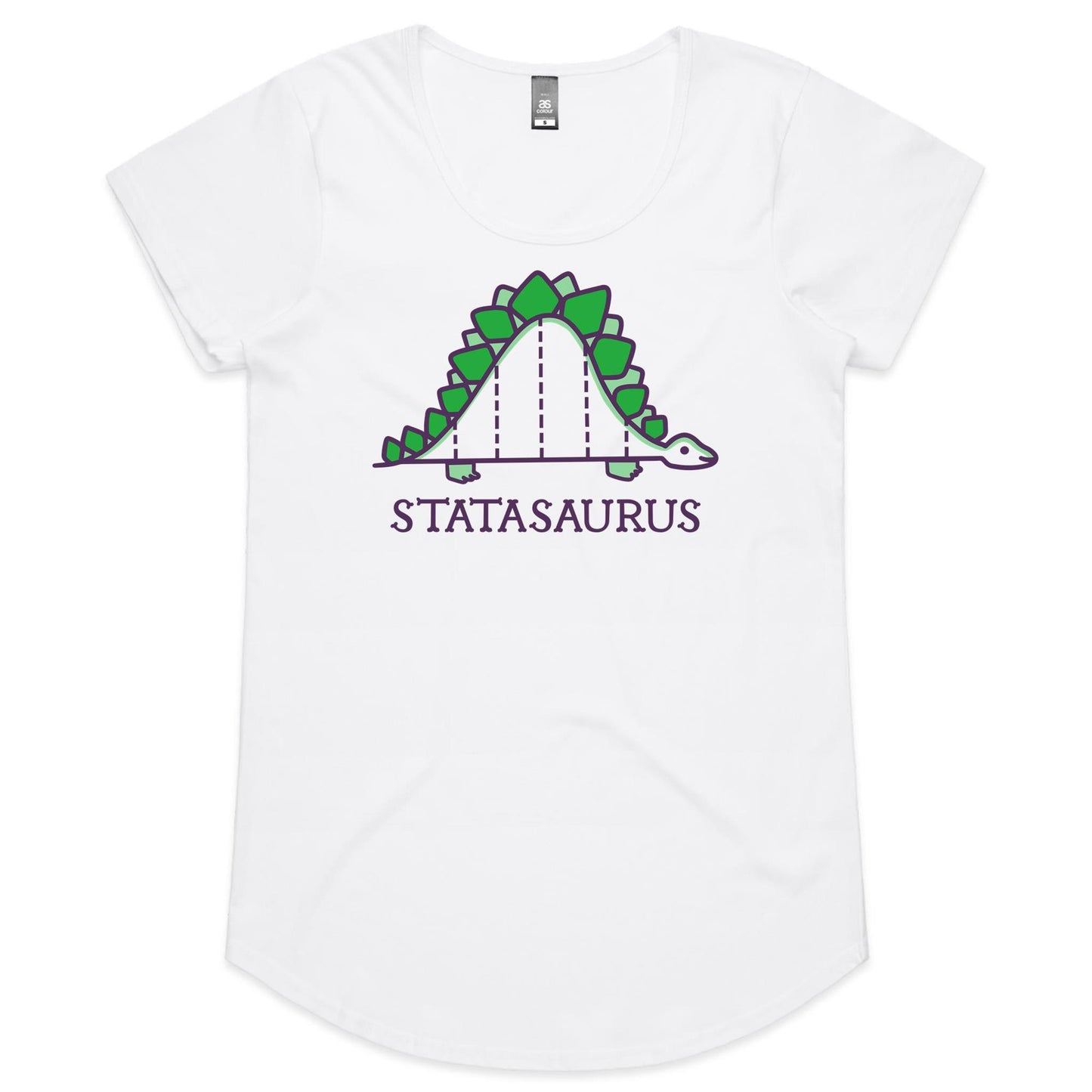 Statasaurus, Maths Dinosaur - Womens Scoop Neck T-Shirt