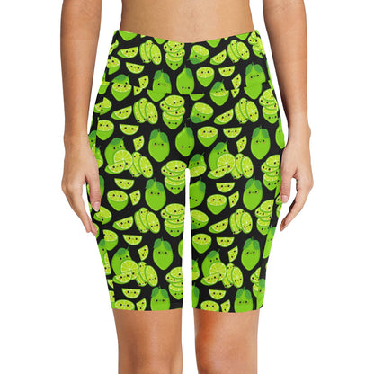 Cute Limes - Women's Bike Shorts Womens Bike Shorts Printed Offshore