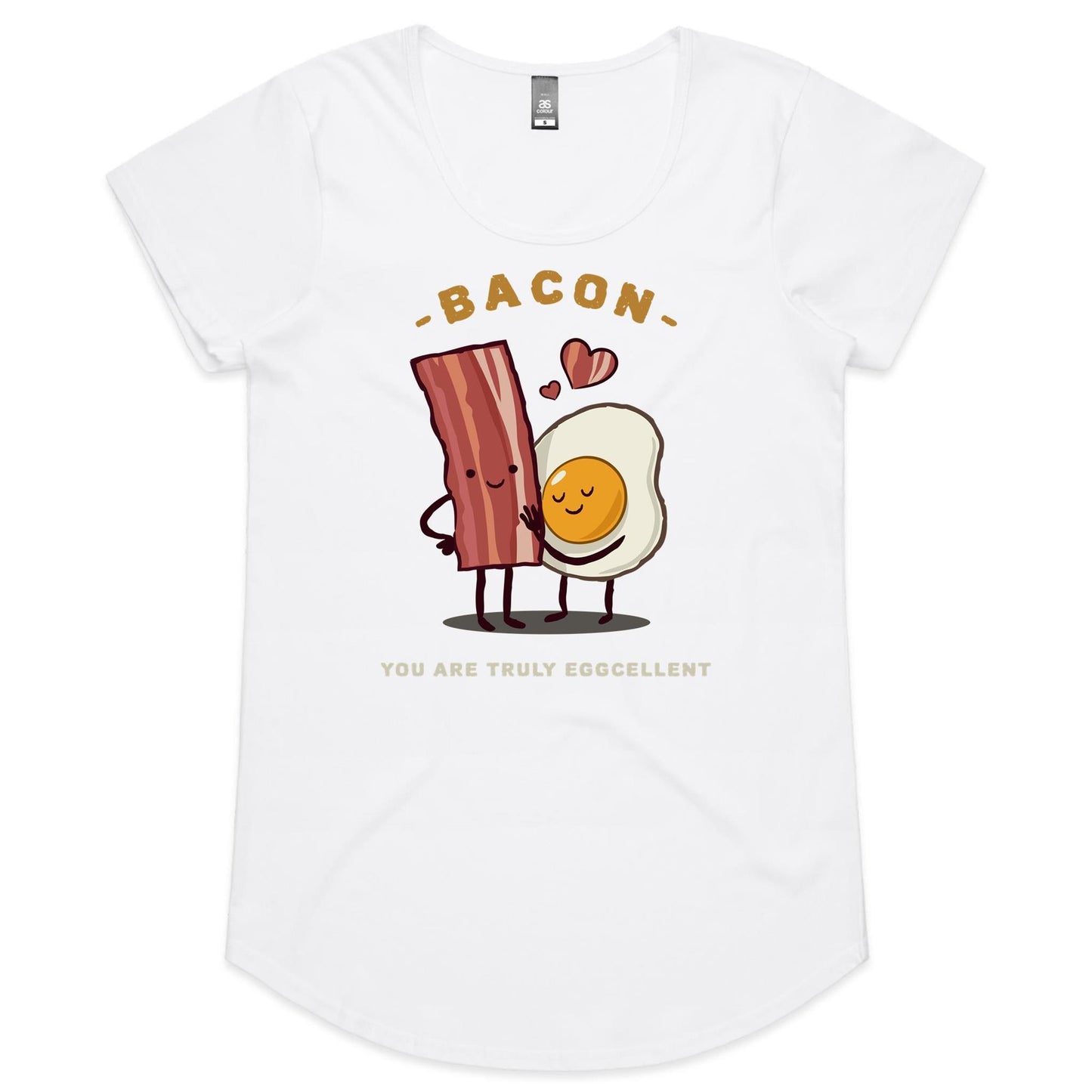 Bacon, You Are Truly Eggcellent - Womens Scoop Neck T-Shirt