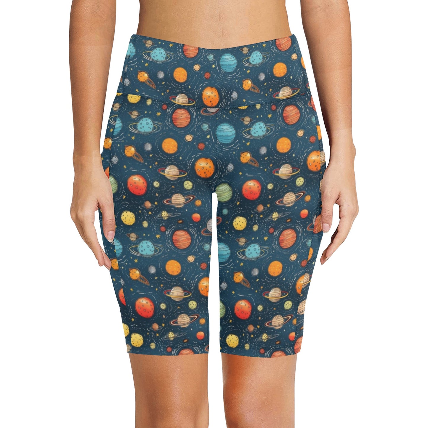 Galaxy - Women's Bike Shorts Womens Bike Shorts Printed Offshore Space