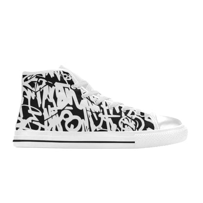 Graffiti - Women's High Top Canvas Shoes