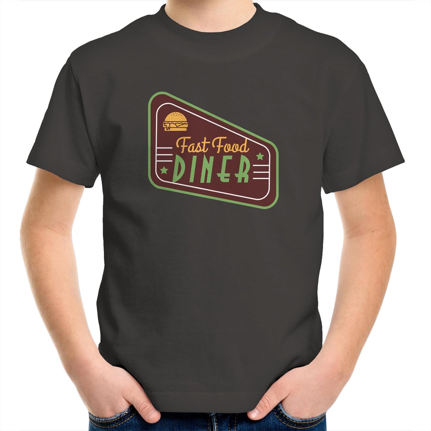 Fast Food Diner Sign - Kids Youth T-Shirt