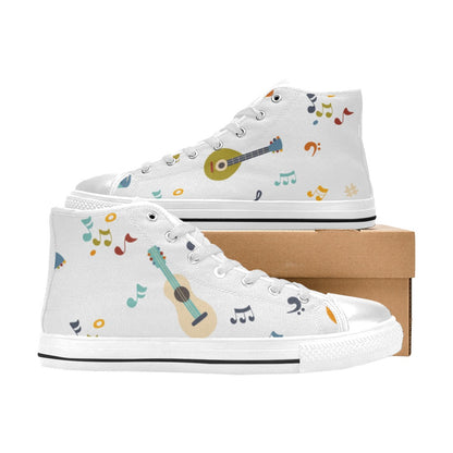 Guitar Music - Women's High Top Canvas Shoes