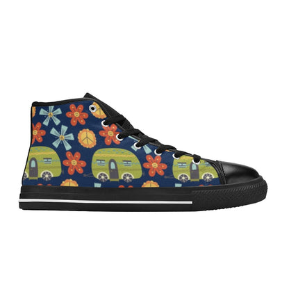 Hippy Caravan - Kids High Top Canvas Shoes Kids High Top Canvas Shoes Printed Offshore