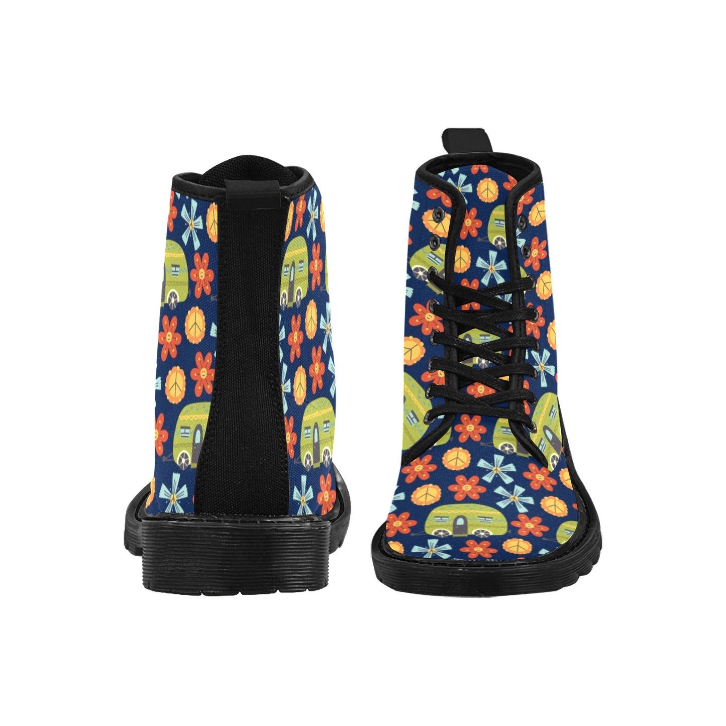 Hippy Caravan - Martin Boots for Women (Black)