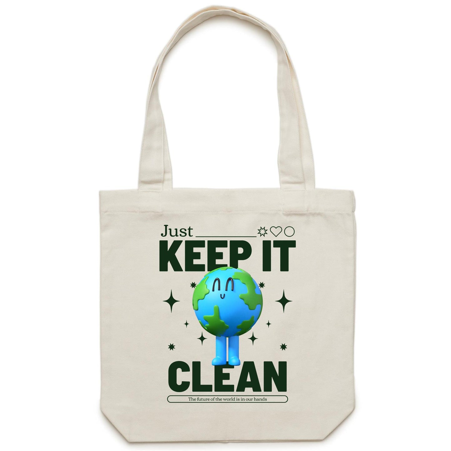 Earth, Just Keep It Clean - Canvas Tote Bag