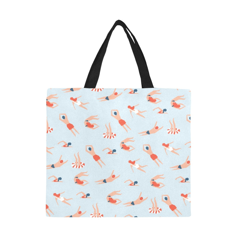 Summer Swim - Full Print Canvas Tote Bag Full Print Canvas Tote Bag