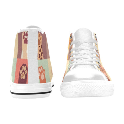 Cat Paws - Women's High Top Canvas Shoes