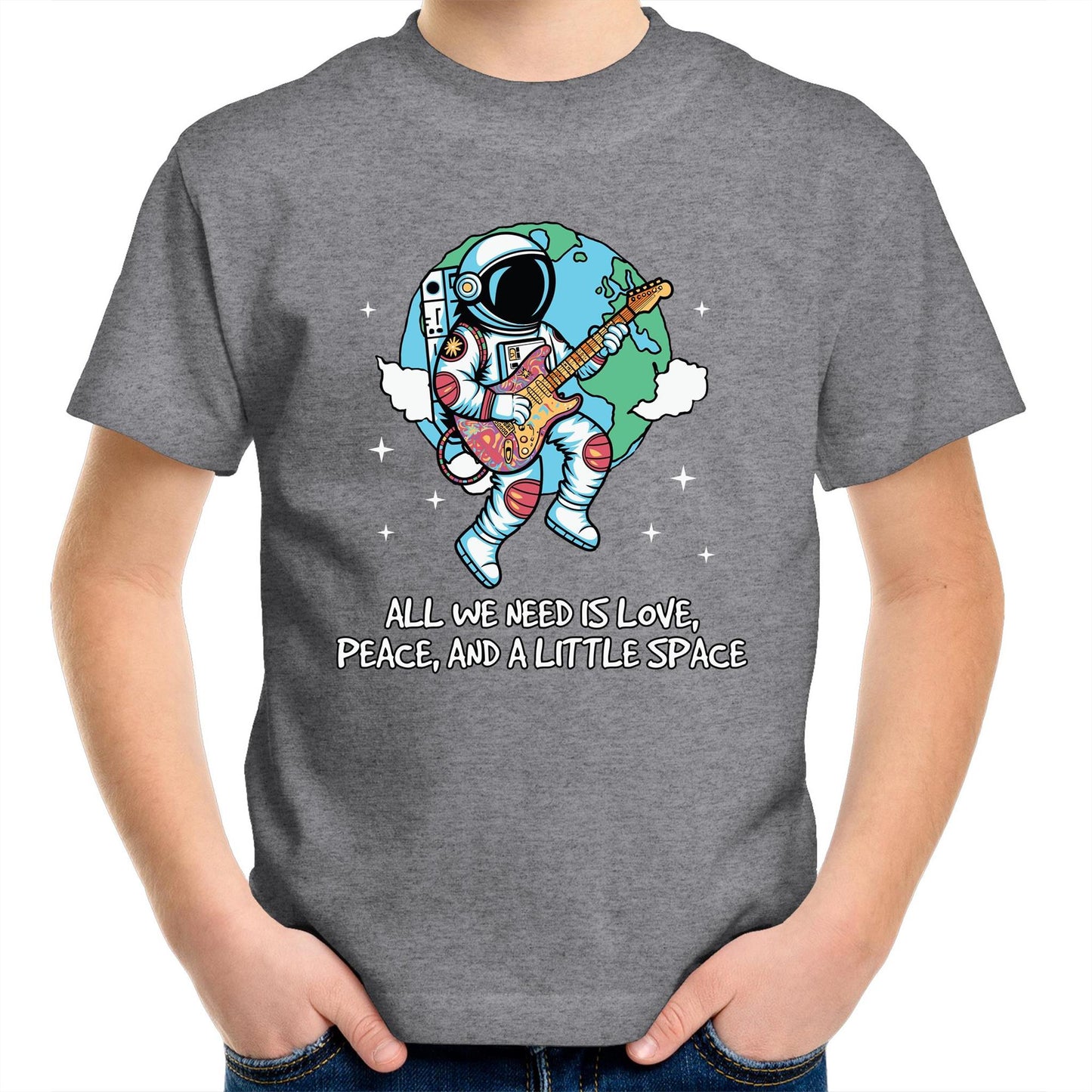 Astronaut, All We Need Is Love, Peace And A Little Space - Kids Youth T-Shirt