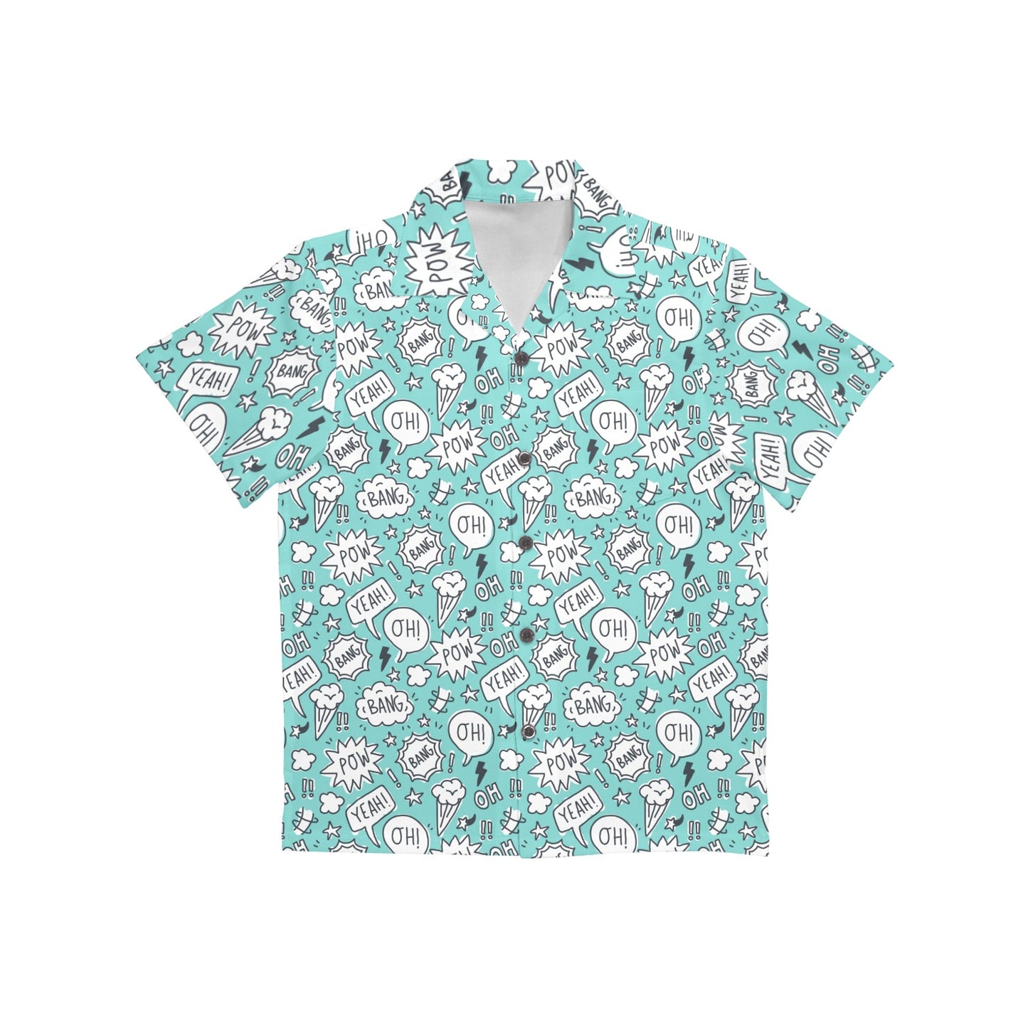 Comic Book Speech Bubbles - Junior Boys Hawaiian Shirt