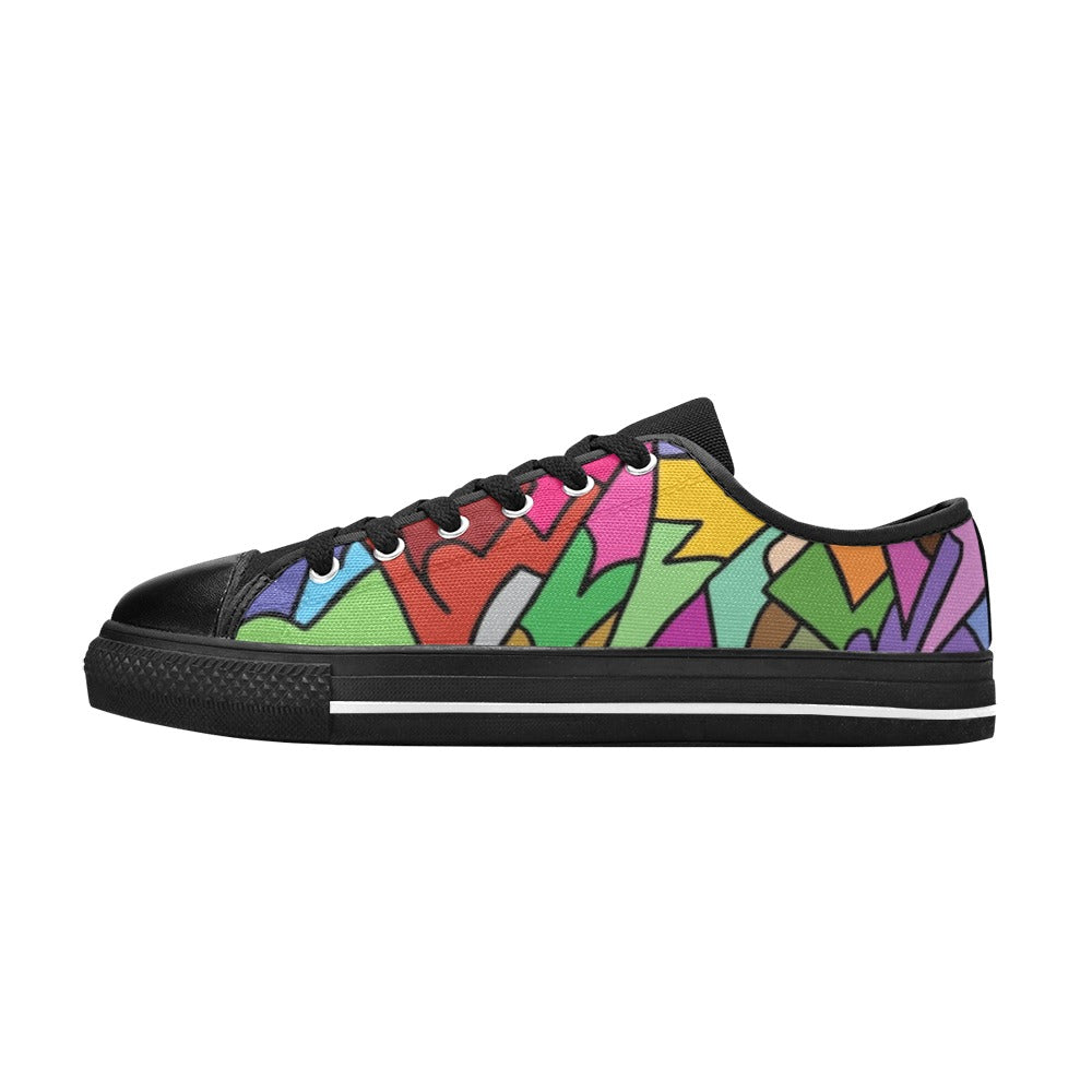 Bright Abstract - Women's Classic Canvas Shoes