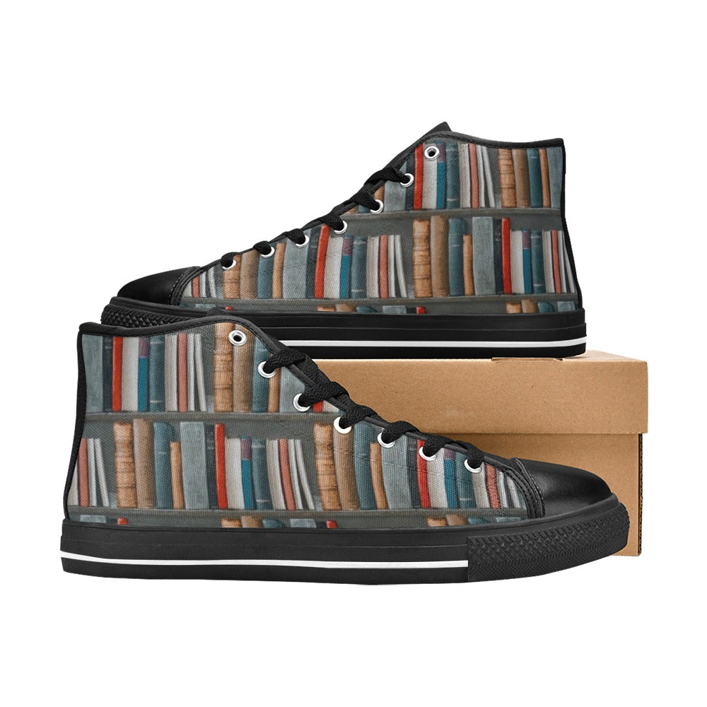 Books - Men's High Top Canvas Shoes