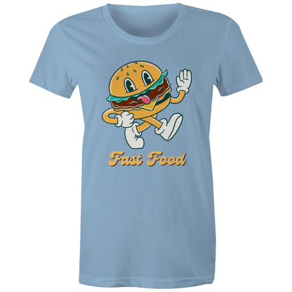 Fast Food, Hamburger - Womens T-shirt