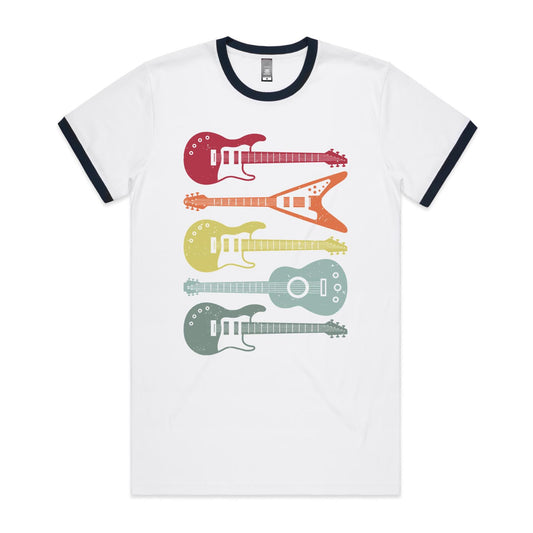 Retro Guitars - Staple Ringer Tee