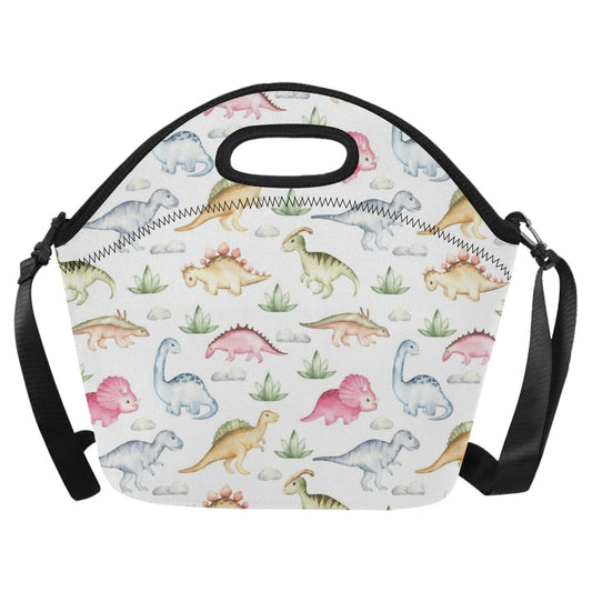 Dinosaur Garden - Neoprene Lunch Bag/Large Neoprene Lunch Bag/Large animal Printed Offshore