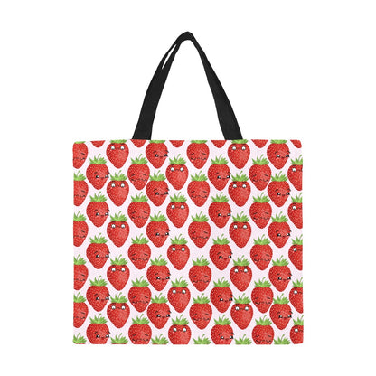 Strawberry Characters - Full Print Canvas Tote Bag Full Print Canvas Tote Bag