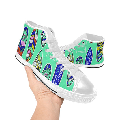 Aloha Surfboards - Men's High Top Canvas Shoes