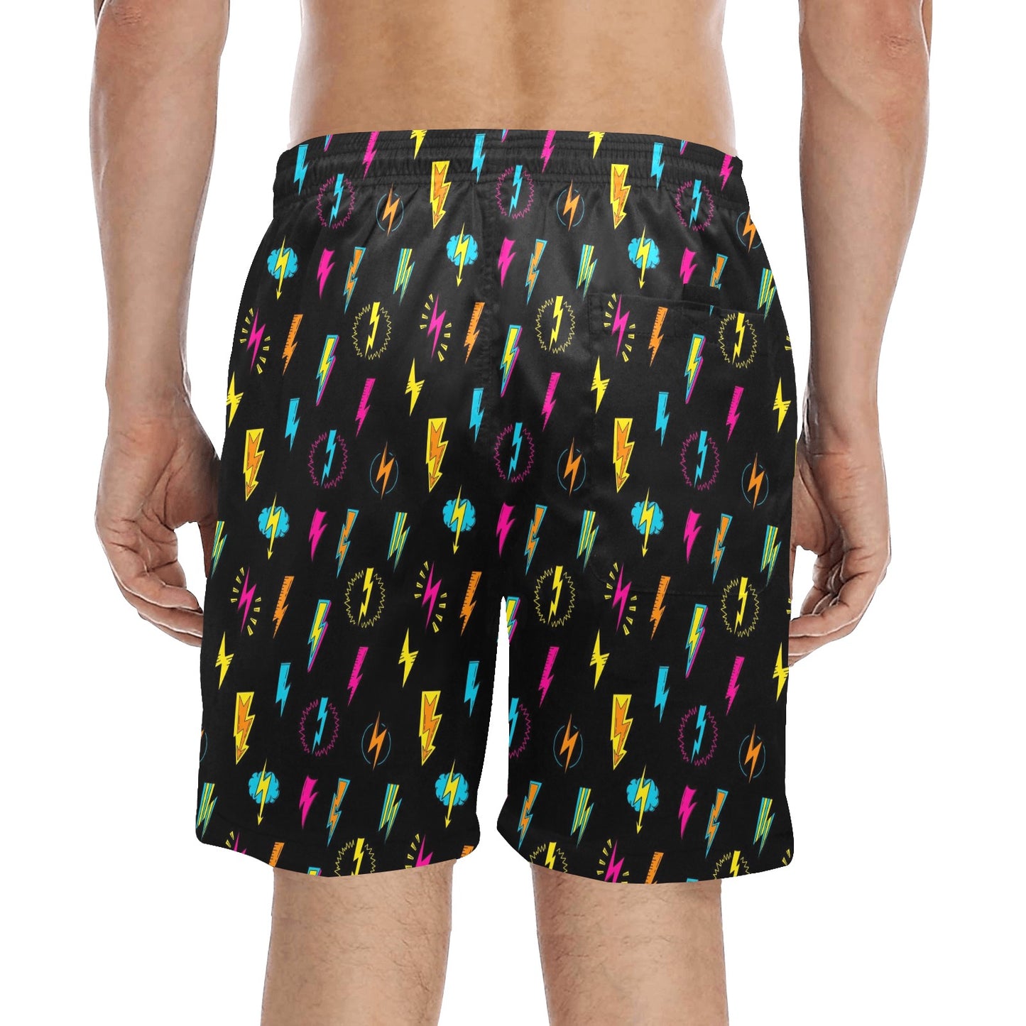 Fun Lightning - Men's Mid-Length Beach Shorts