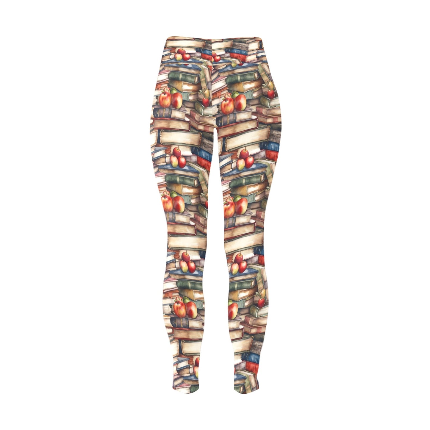 Watercolour Books - Womens High Waist Leggings (Sizes 16-22)