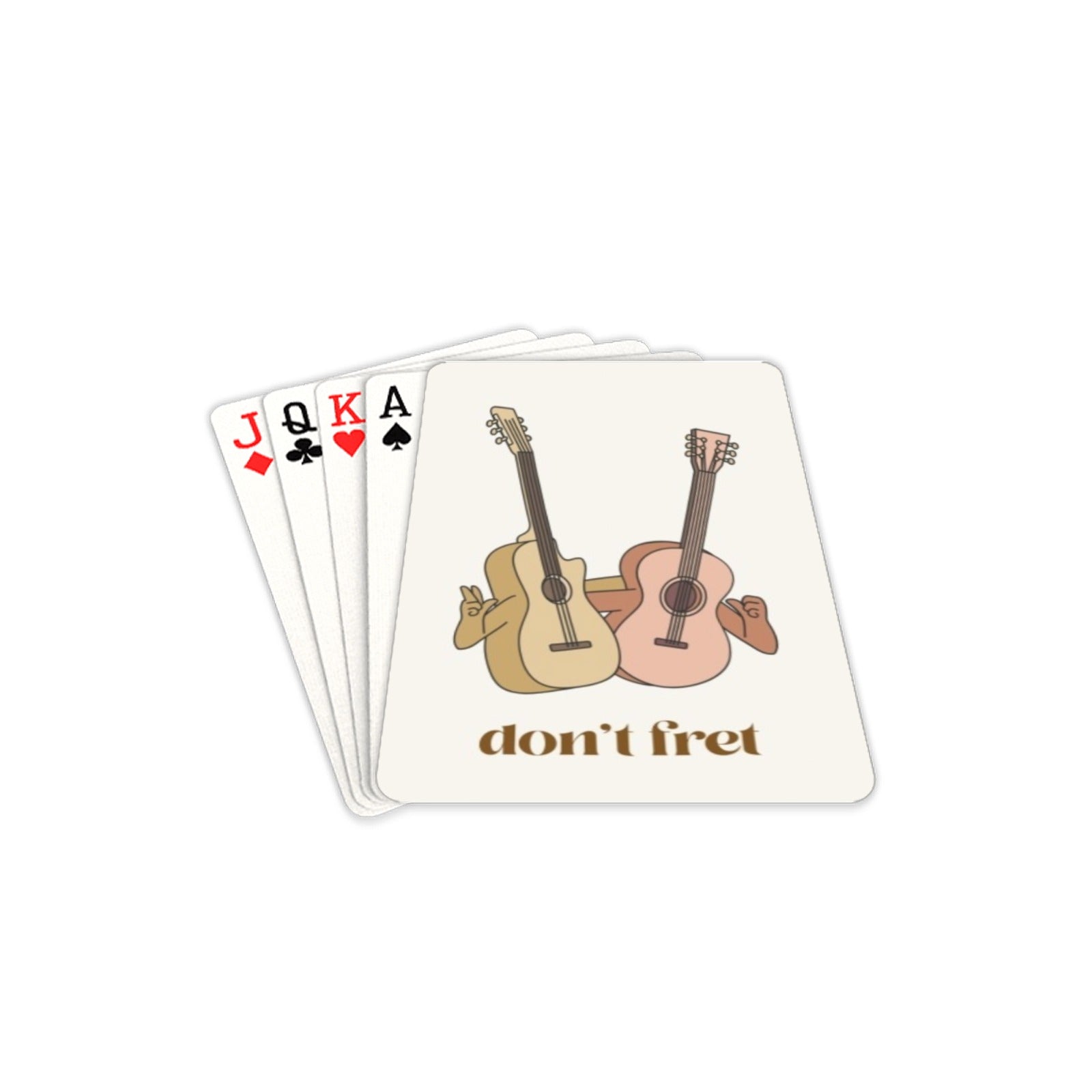 Don't Fret, Guitars - Playing Cards 2.5"x3.5" Playing Card 2.5"x3.5"