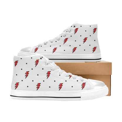 Red Lightning - Women's High Top Canvas Shoes