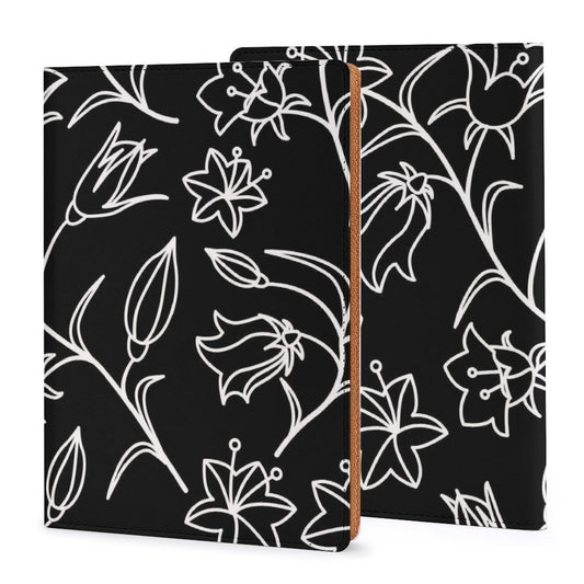 Black And White Floral - (A5) Notebook Cover