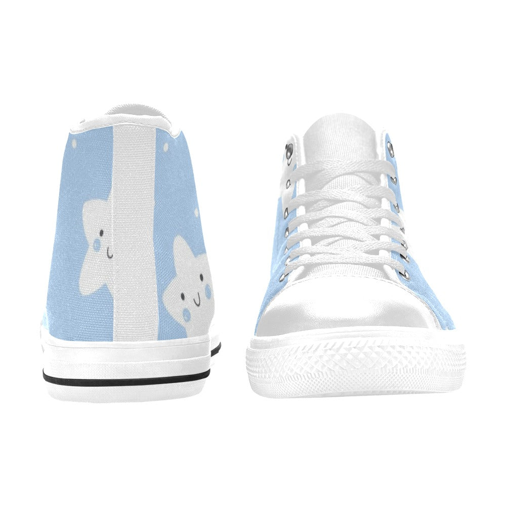 Happy Stars - Kids' High Top Canvas Shoes