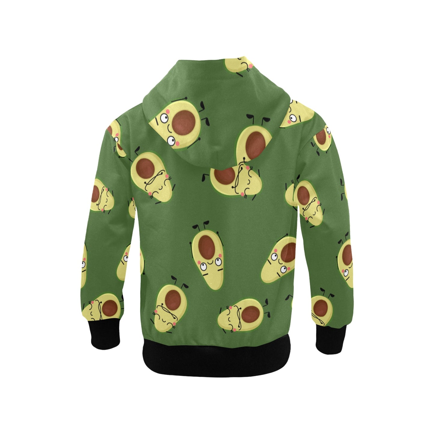 Avocado Characters - Senior Girls Zip Up Hoodie