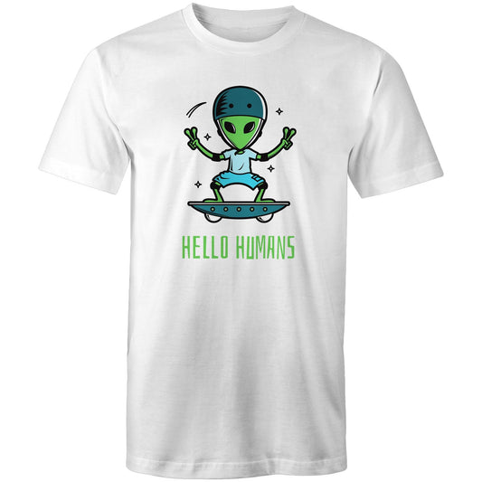 Hello Humans, Alien - Mens T-Shirt