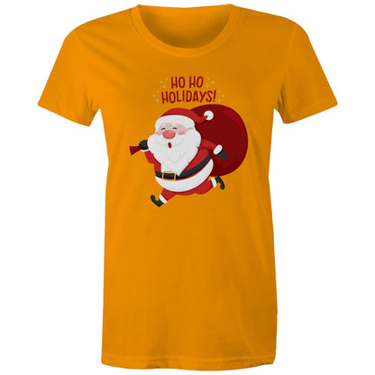 Santa, Ho Ho Holidays - Womens T-shirt