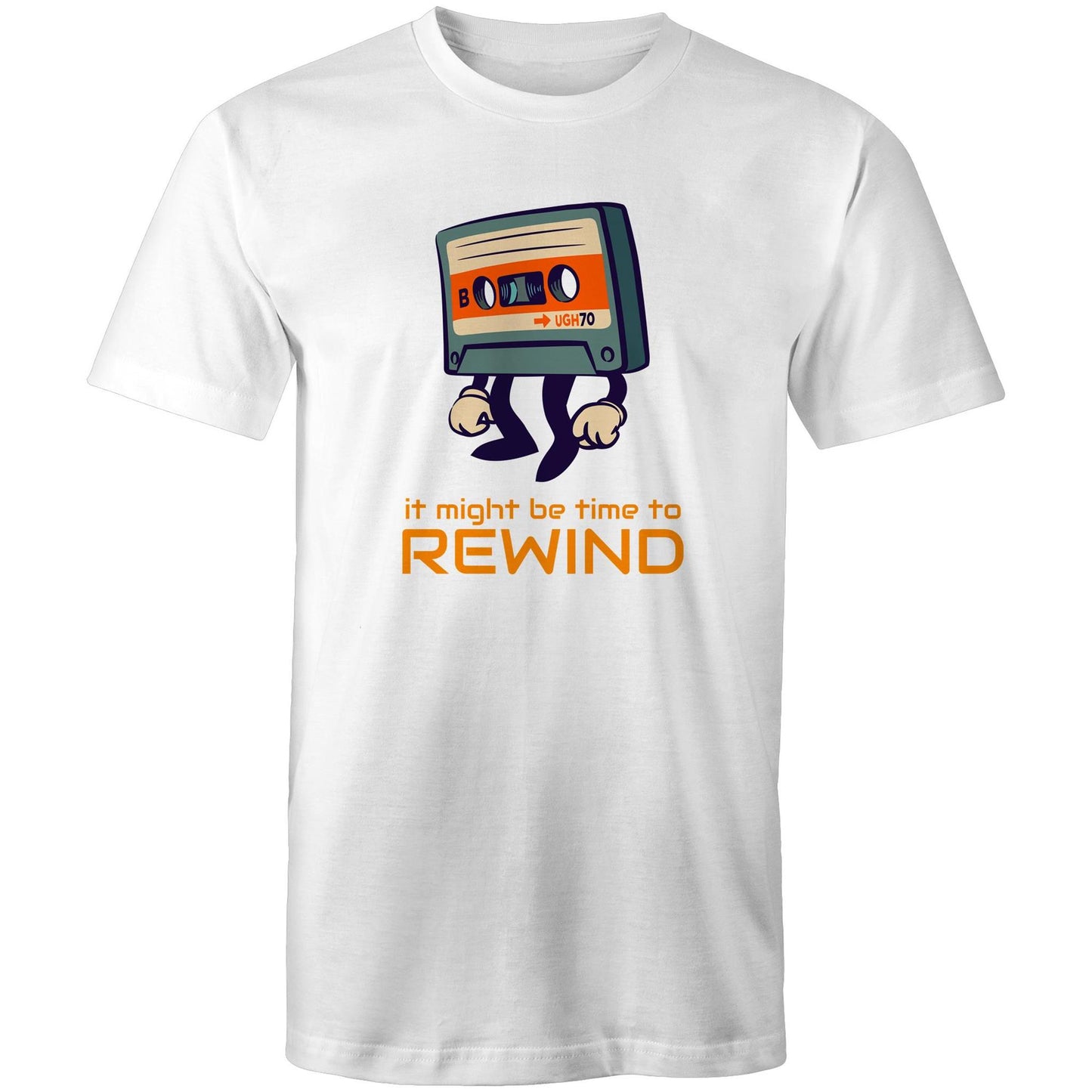 Cassette Tape, It Might Be Time To Rewind - Mens T-Shirt