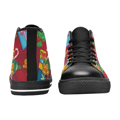 Christmas - Men's High Top Canvas Shoes