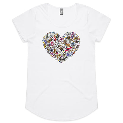 Heart Music - Womens Scoop Neck T-Shirt