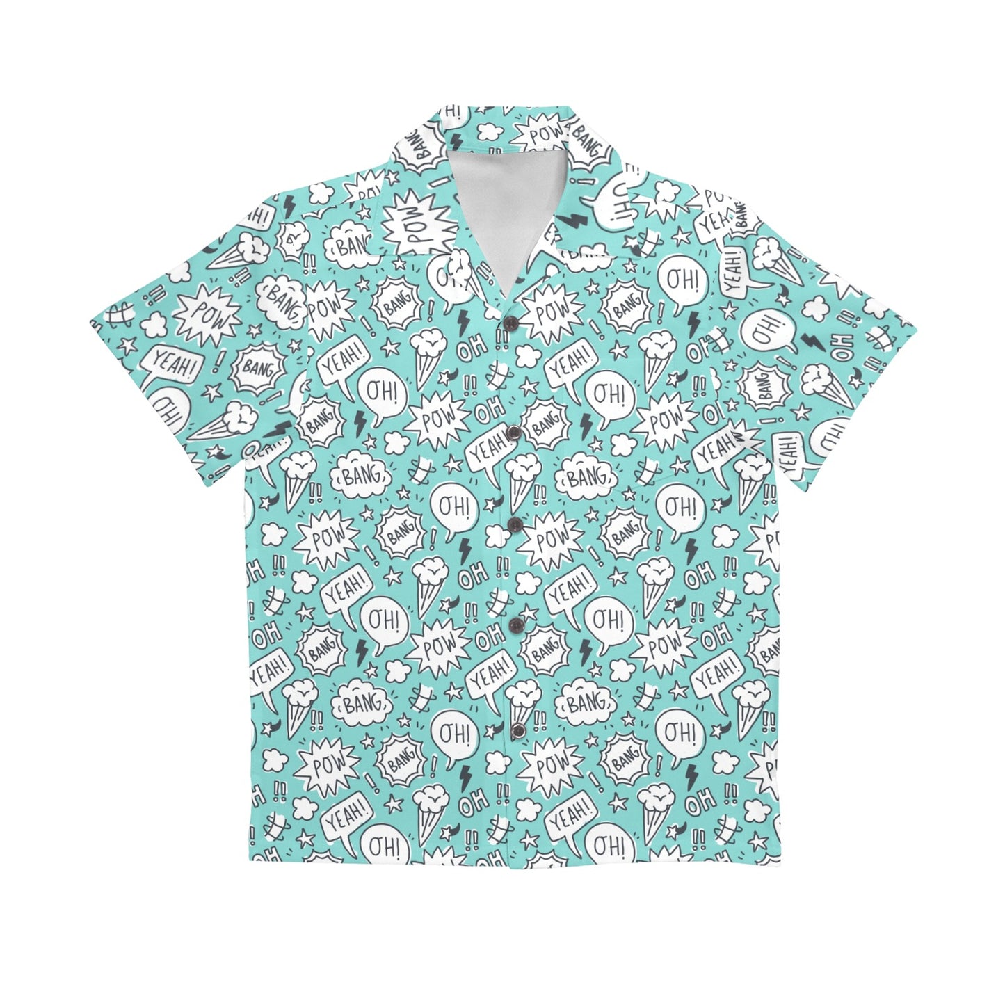 Comic Book Speech Bubbles - Senior Boys Hawaiian Shirt