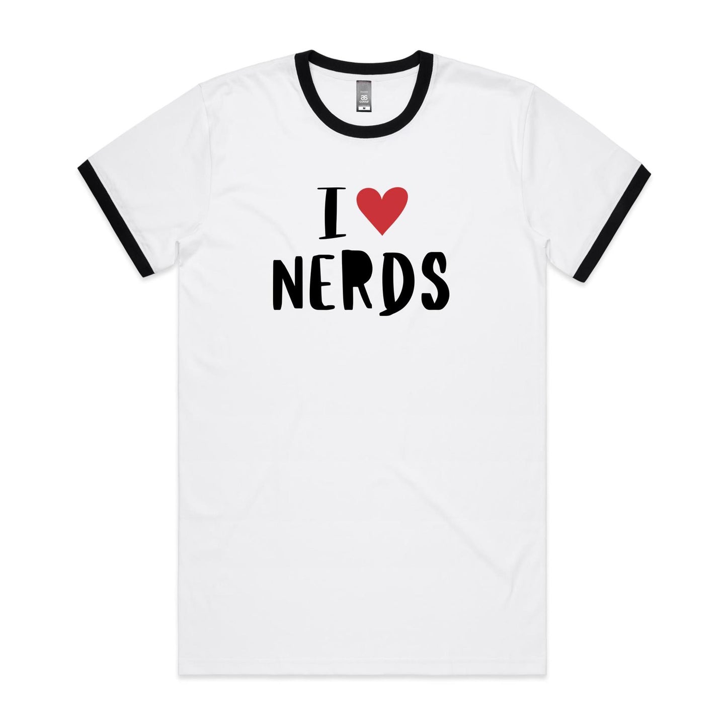 I Love Nerds, Red Heart - Staple Ringer Tee