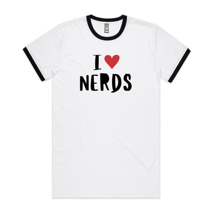 I Love Nerds, Red Heart - Staple Ringer Tee