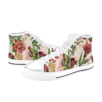 Pomegranate Plant - Women's High Top Canvas Shoes