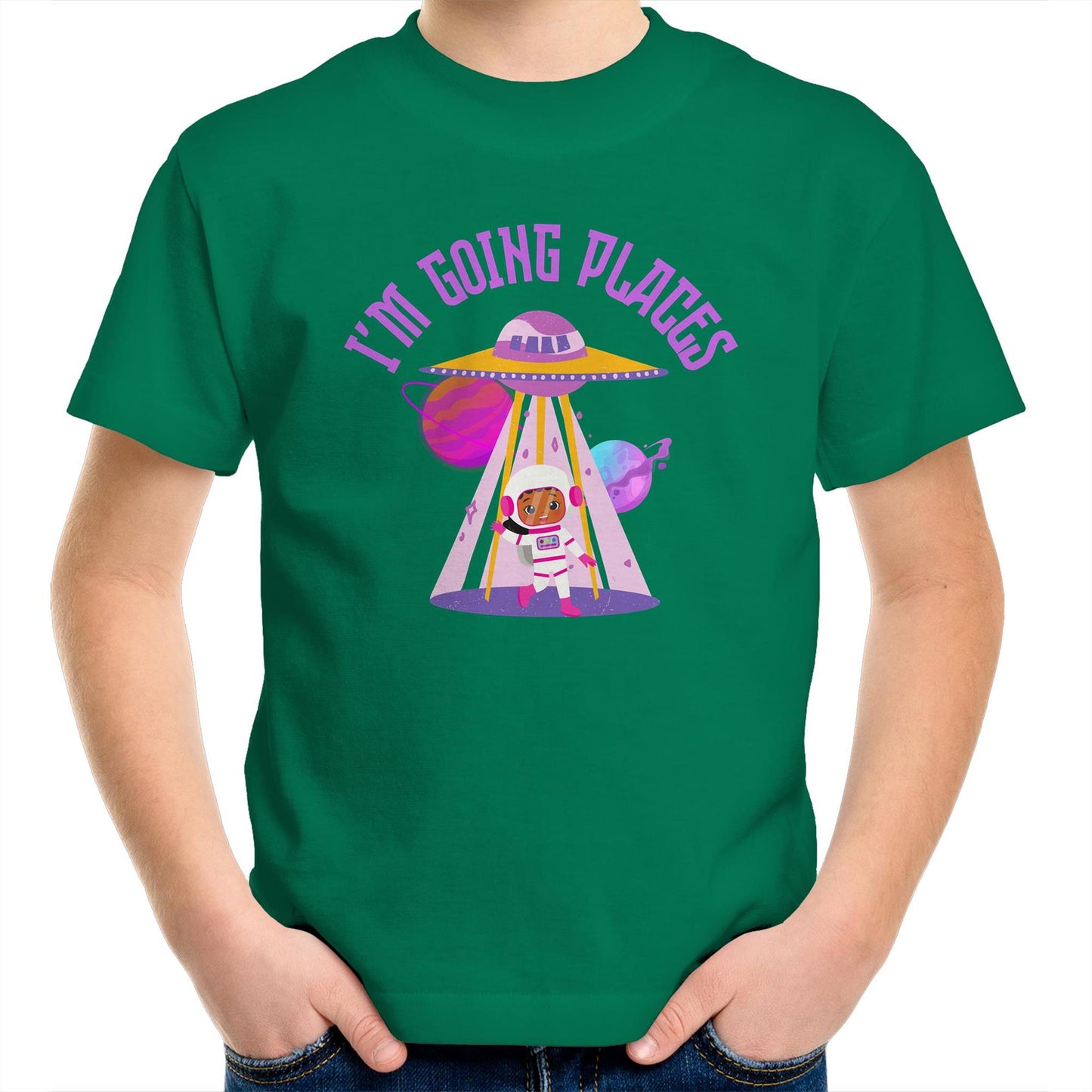 I'm Going Places, Space - Kids Youth T-Shirt