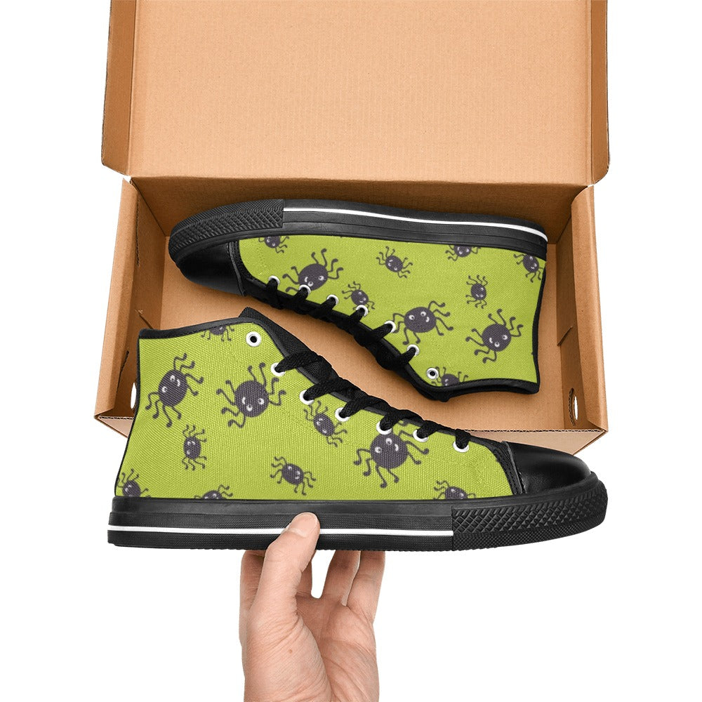 Cartoon Spiders - Women's High Top Canvas Shoes