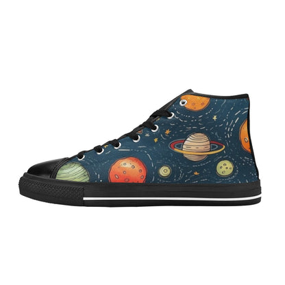 Galaxy - Women's High Top Canvas Shoes