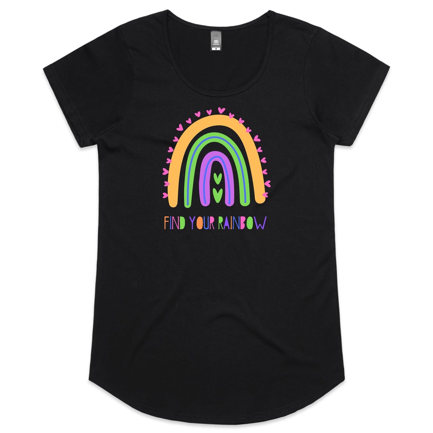 Find Your Rainbow - Womens Scoop Neck T-Shirt