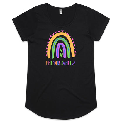 Find Your Rainbow - Womens Scoop Neck T-Shirt